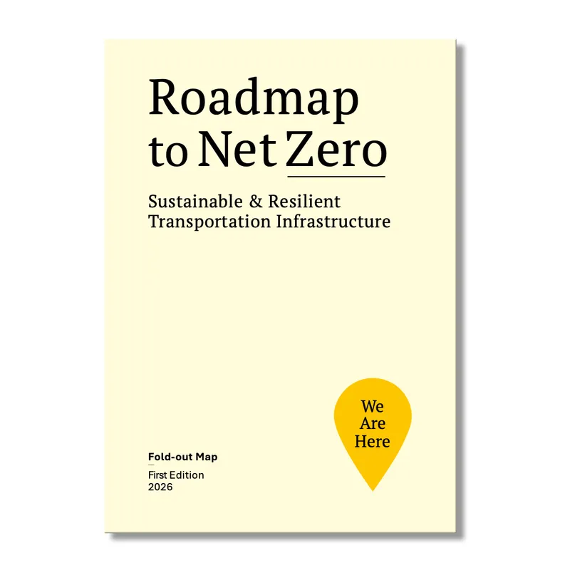 Cover of the Roadmap to Net Zero fold-out map, first edition 2026