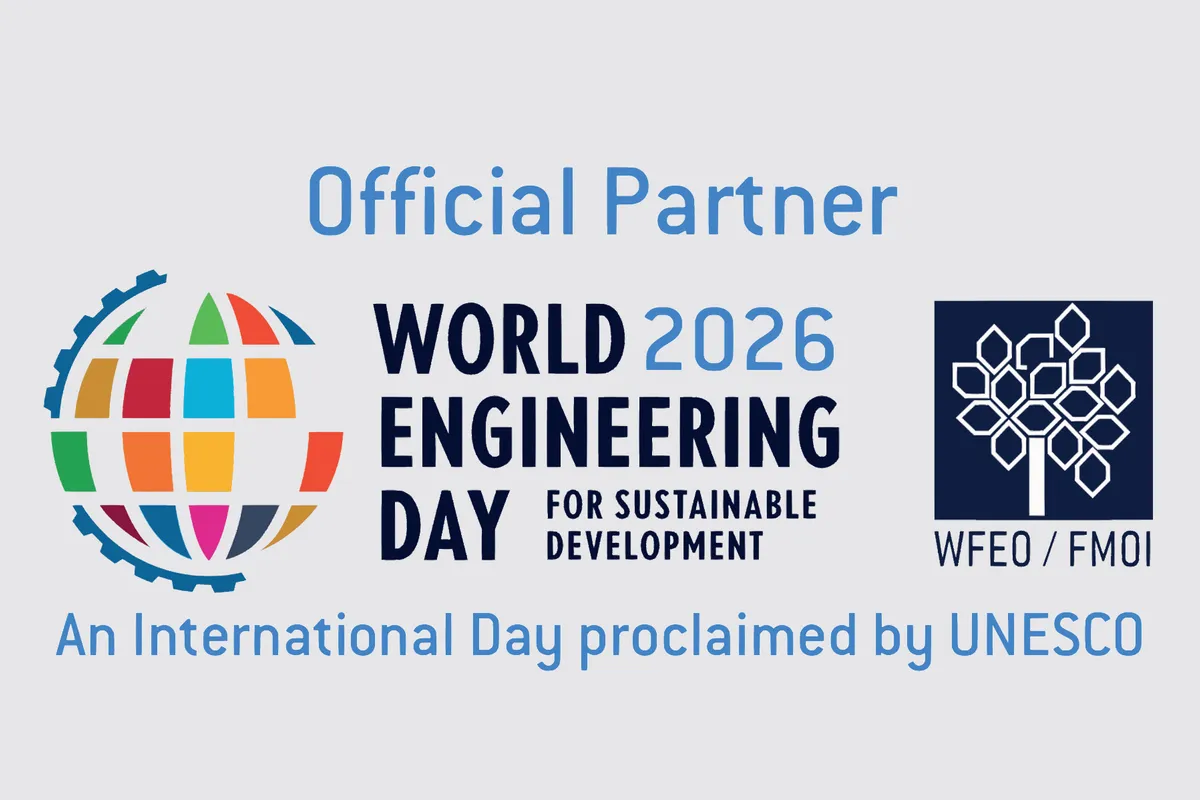 World Engineering Day 2026 Official Partner lockup, proclaimed by UNESCO, WFEO